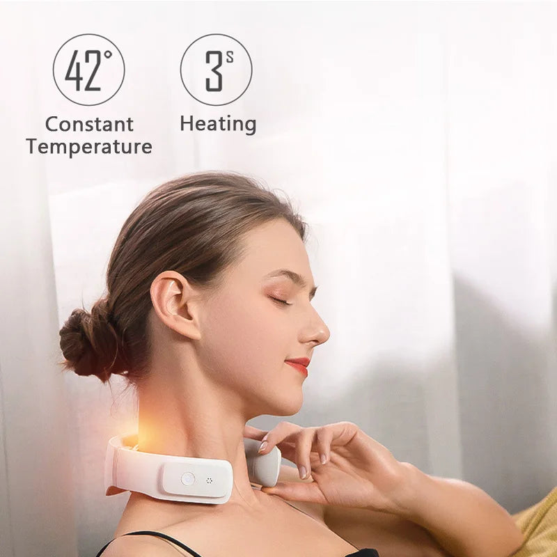 Youpin Jeeback G3 Electric Wireless Neck Massager TENS Pulse Relieve Neck Pain 4 Head Vibrator Heating Cervical Massage Tools