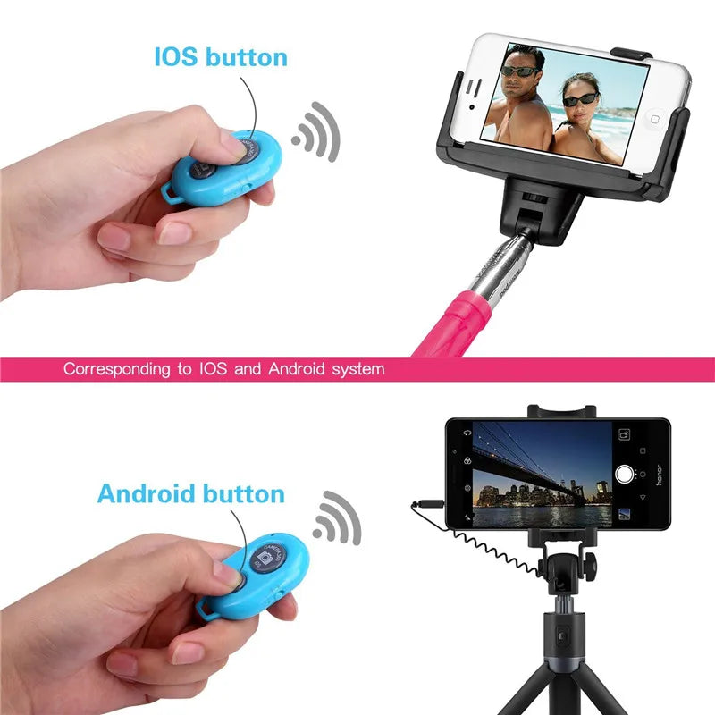 Wireless Bluetooth Smart Phone Camera Remote Control Shutter For Selfie Stick Monopod compatible Android IOS iPhone X iPhone 8