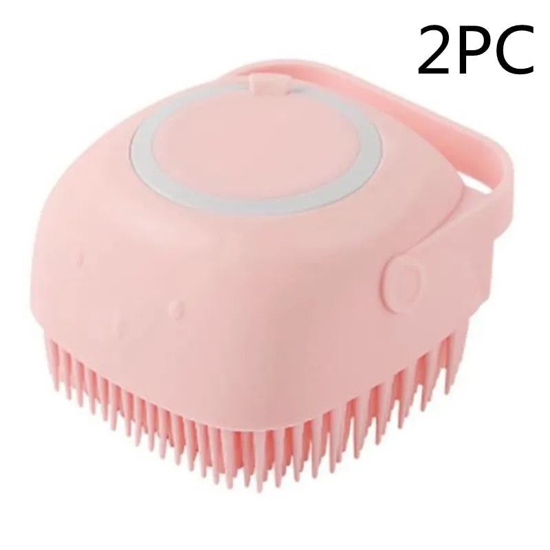 Silicone Pet Bath Brush – Gentle Grooming & Shampoo Massager