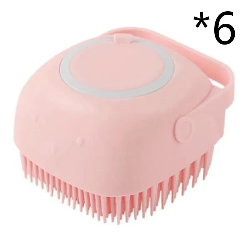 Silicone Pet Bath Brush – Gentle Grooming & Shampoo Massager