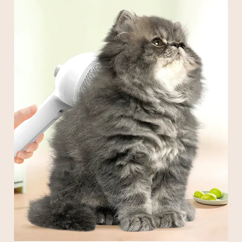 Self-Cleaning Pet Comb with Built-in Mist – Dematting & Deshedding Tool