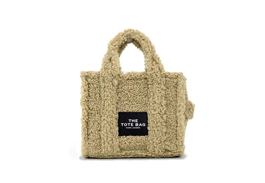 Marc Jacobs The Teddy Mini Beige Sherpa Tote Bag