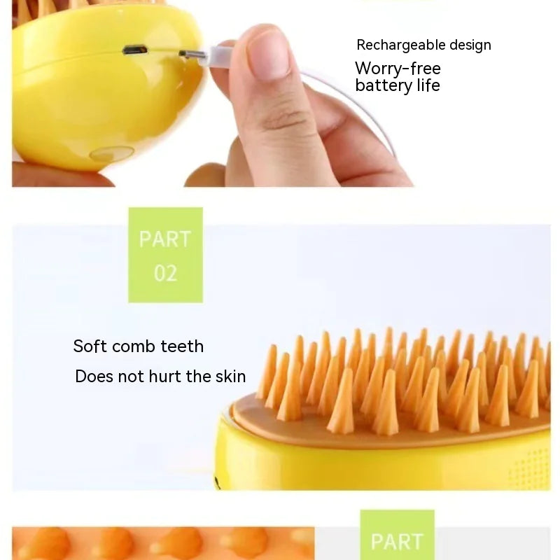 Pet Grooming Massage Brush – Comfortable & Efficient