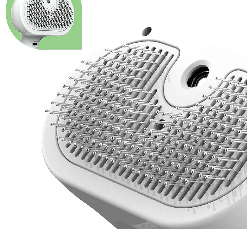 Self-Cleaning Pet Comb with Built-in Mist – Dematting & Deshedding Tool