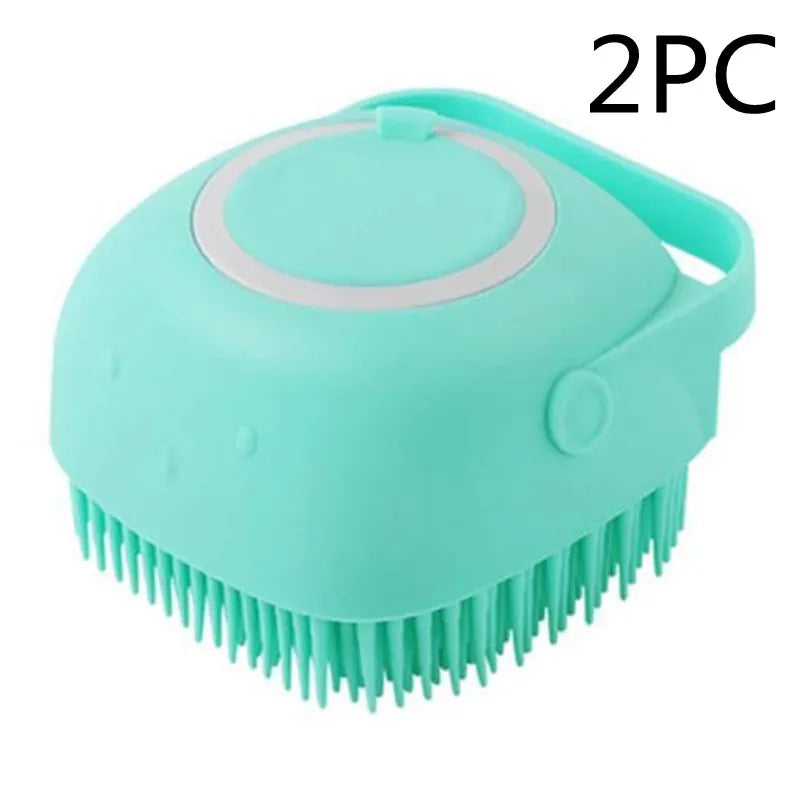 Silicone Pet Bath Brush – Gentle Grooming & Shampoo Massager