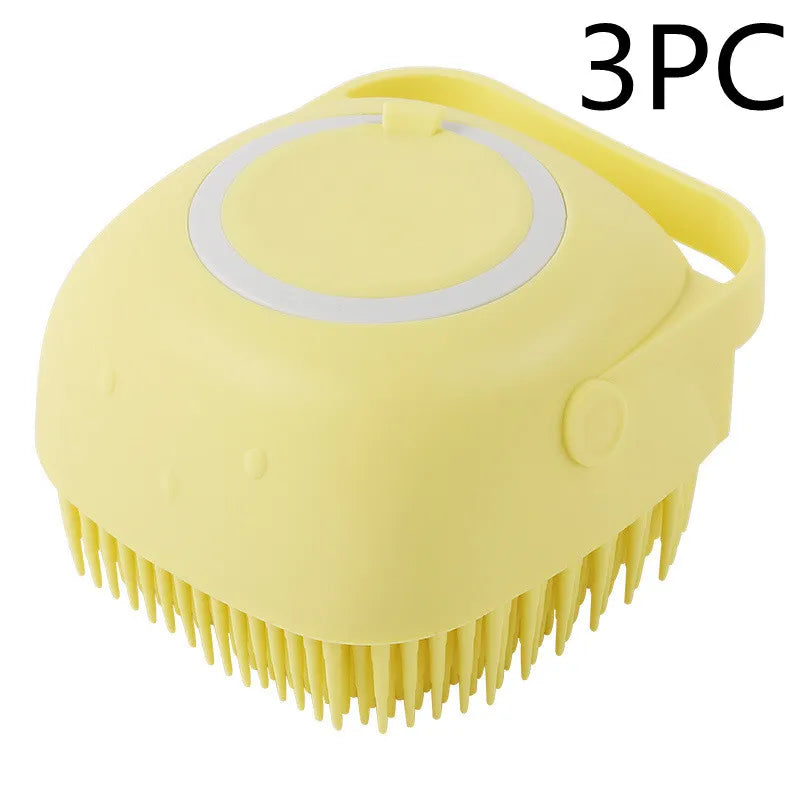 Silicone Pet Bath Brush – Gentle Grooming & Shampoo Massager